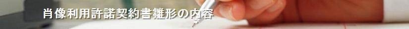 肖像利用許諾契約書雛形の内容